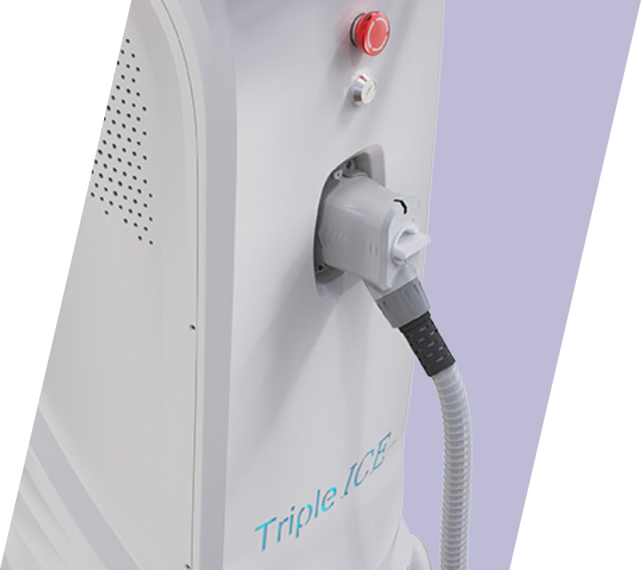 De stekker van de Triple ICe Neo Diode laser